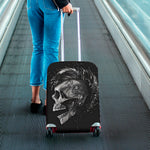Monochrome Punk Skull Print Luggage Cover