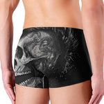 Monochrome Punk Skull Print Men's Boxer Briefs