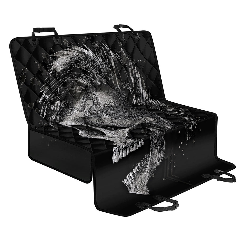 Monochrome Punk Skull Print Pet Car Back Seat Cover
