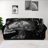 Monochrome Punk Skull Print Sofa Cover