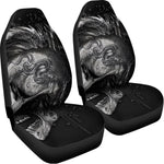 Monochrome Punk Skull Print Universal Fit Car Seat Covers