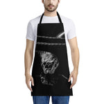 Monochrome Rhinoceros Ratsnake Print Apron