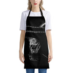 Monochrome Rhinoceros Ratsnake Print Apron