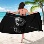 Monochrome Rhinoceros Ratsnake Print Beach Sarong Wrap