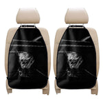 Monochrome Rhinoceros Ratsnake Print Car Seat Organizers