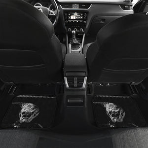 Monochrome Rhinoceros Ratsnake Print Front and Back Car Floor Mats