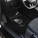 Monochrome Rhinoceros Ratsnake Print Front and Back Car Floor Mats