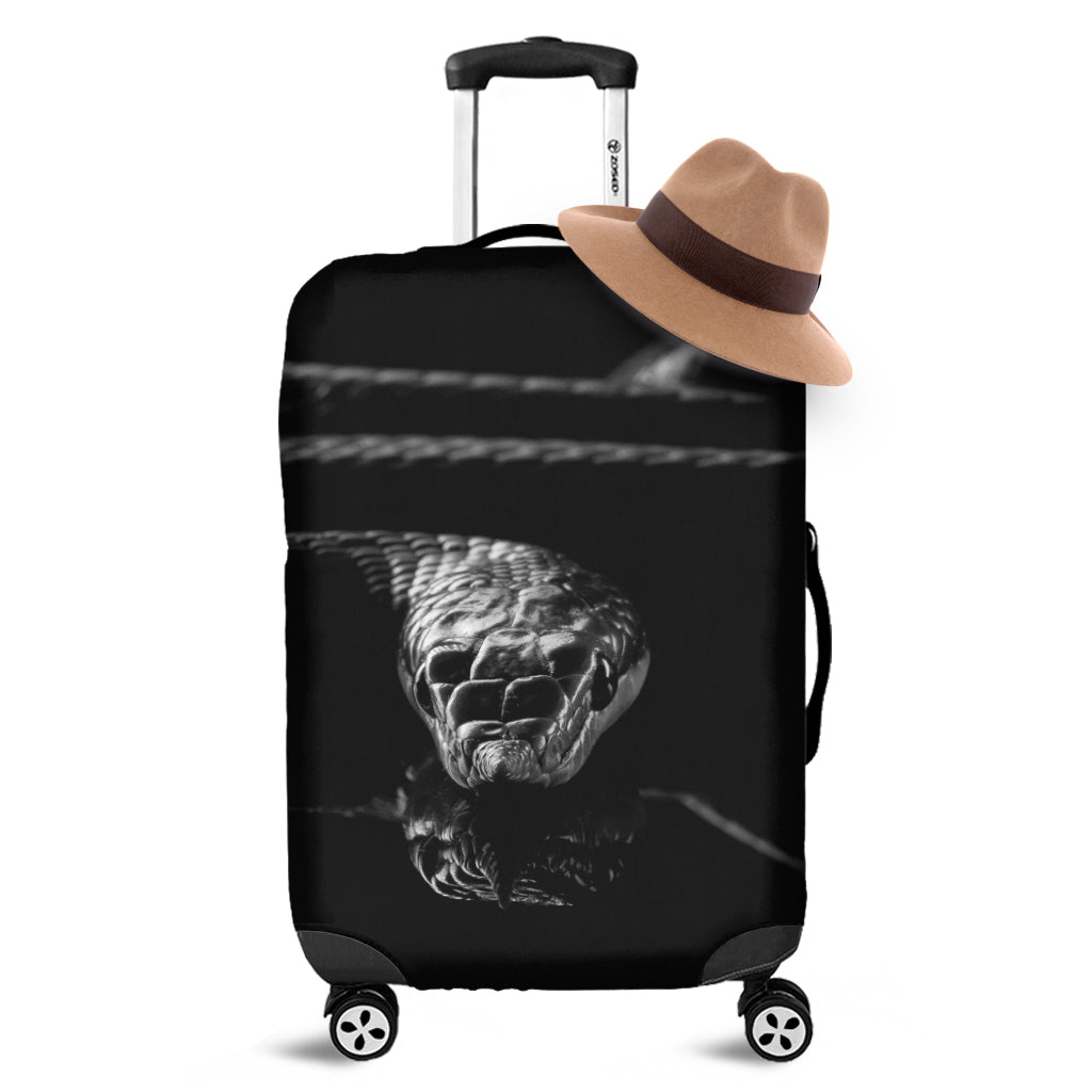 Monochrome Rhinoceros Ratsnake Print Luggage Cover