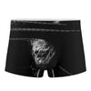 Monochrome Rhinoceros Ratsnake Print Men's Boxer Briefs