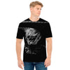 Monochrome Rhinoceros Ratsnake Print Men's T-Shirt