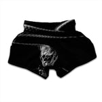 Monochrome Rhinoceros Ratsnake Print Muay Thai Boxing Shorts