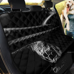 Monochrome Rhinoceros Ratsnake Print Pet Car Back Seat Cover