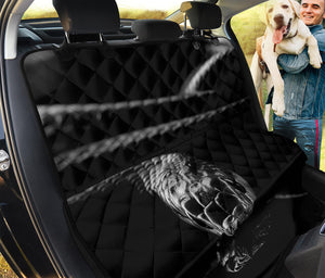 Monochrome Rhinoceros Ratsnake Print Pet Car Back Seat Cover