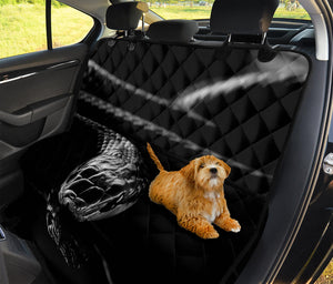 Monochrome Rhinoceros Ratsnake Print Pet Car Back Seat Cover