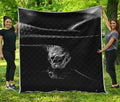 Monochrome Rhinoceros Ratsnake Print Quilt