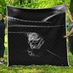 Monochrome Rhinoceros Ratsnake Print Quilt