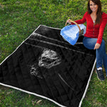 Monochrome Rhinoceros Ratsnake Print Quilt