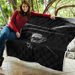 Monochrome Rhinoceros Ratsnake Print Quilt