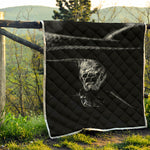 Monochrome Rhinoceros Ratsnake Print Quilt