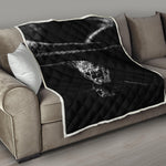 Monochrome Rhinoceros Ratsnake Print Quilt