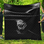 Monochrome Rhinoceros Ratsnake Print Quilt