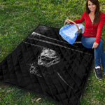 Monochrome Rhinoceros Ratsnake Print Quilt