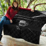 Monochrome Rhinoceros Ratsnake Print Quilt