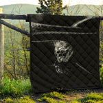 Monochrome Rhinoceros Ratsnake Print Quilt