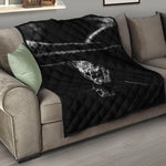 Monochrome Rhinoceros Ratsnake Print Quilt