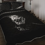Monochrome Rhinoceros Ratsnake Print Quilt Bed Set