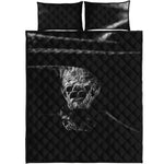 Monochrome Rhinoceros Ratsnake Print Quilt Bed Set