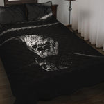 Monochrome Rhinoceros Ratsnake Print Quilt Bed Set