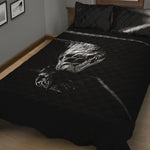 Monochrome Rhinoceros Ratsnake Print Quilt Bed Set