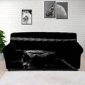 Monochrome Rhinoceros Ratsnake Print Sofa Cover
