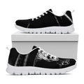 Monochrome Rhinoceros Ratsnake Print White Running Shoes