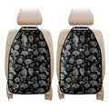 Monochrome Rose Floral Pattern Print Car Seat Organizers