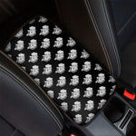 Monochrome Rose Pattern Print Car Center Console Cover