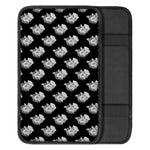 Monochrome Rose Pattern Print Car Center Console Cover