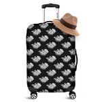 Monochrome Rose Pattern Print Luggage Cover