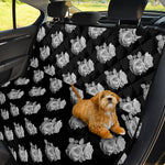 Monochrome Rose Pattern Print Pet Car Back Seat Cover