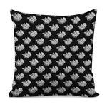 Monochrome Rose Pattern Print Pillow Cover