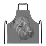 Monochrome Shar Pei Print Apron