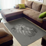 Monochrome Shar Pei Print Area Rug