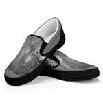 Monochrome Shar Pei Print Black Slip On Shoes
