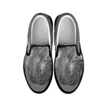Monochrome Shar Pei Print Black Slip On Shoes