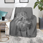 Monochrome Shar Pei Print Blanket