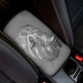 Monochrome Shar Pei Print Car Center Console Cover