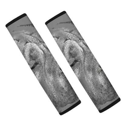 Monochrome Shar Pei Print Car Seat Belt Covers