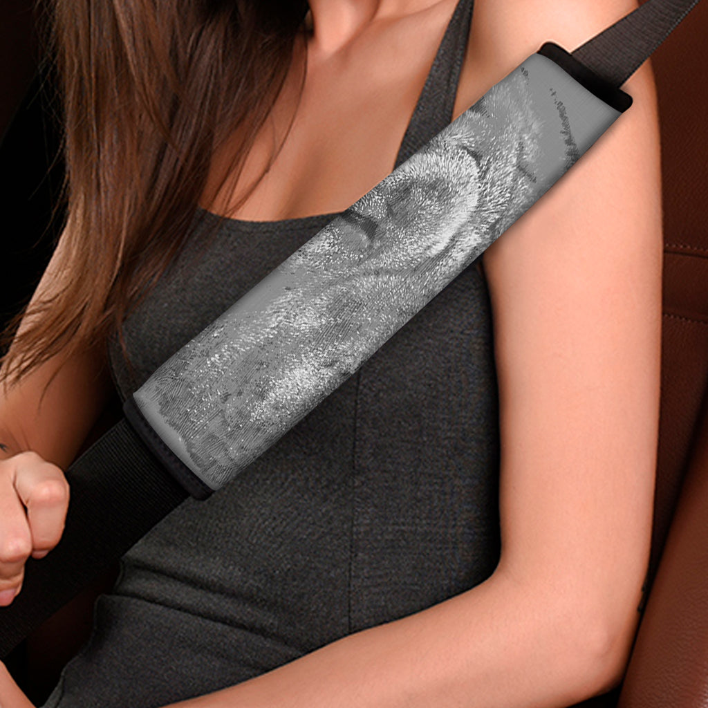 Monochrome Shar Pei Print Car Seat Belt Covers