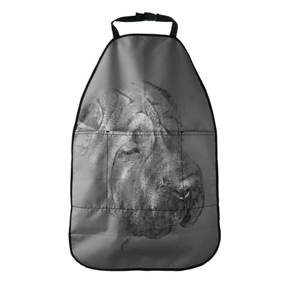Monochrome Shar Pei Print Car Seat Organizers